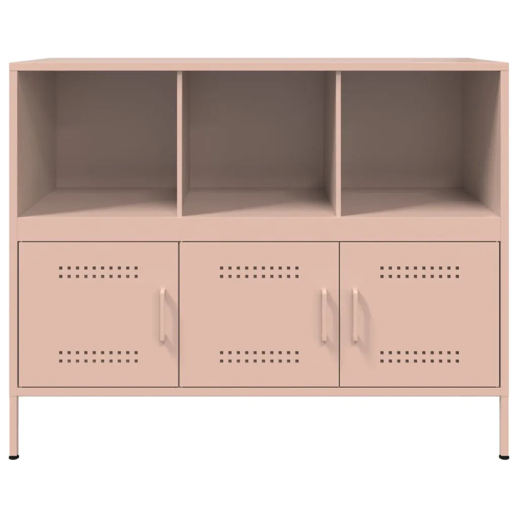 Credenza | Madia | Buffet da pranzo | Armadio da pranzo Rosa 100,5x39x79 cm in Acciaio