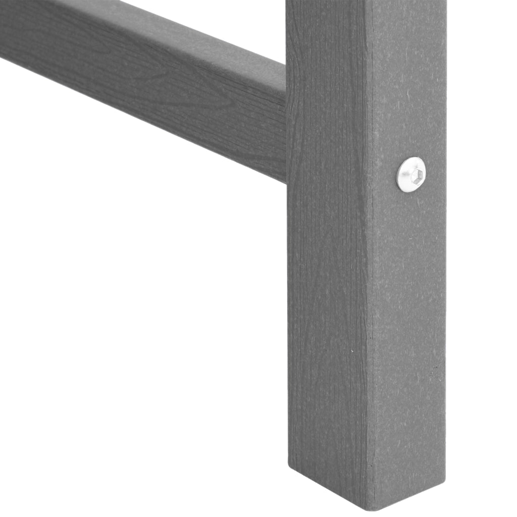 Panchina da giardino Grigio chiaro 120 cm HDPE