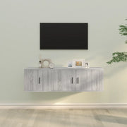 Set Mobili Porta TV 2 pz Grigio Sonoma in Legno Multistrato 3188428