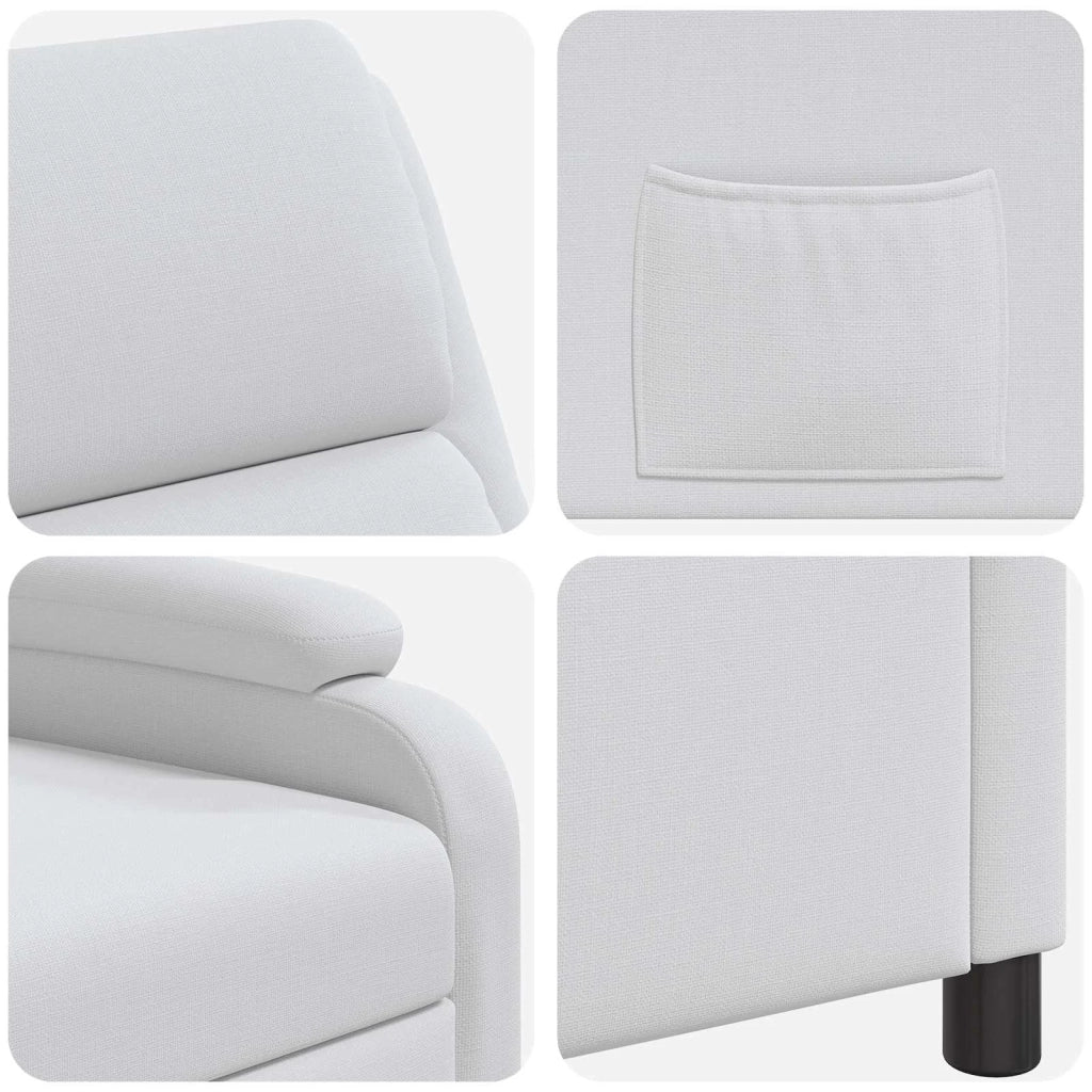 Divano Sedia-Poltrona reclinabile Bianco Tessuto 495385