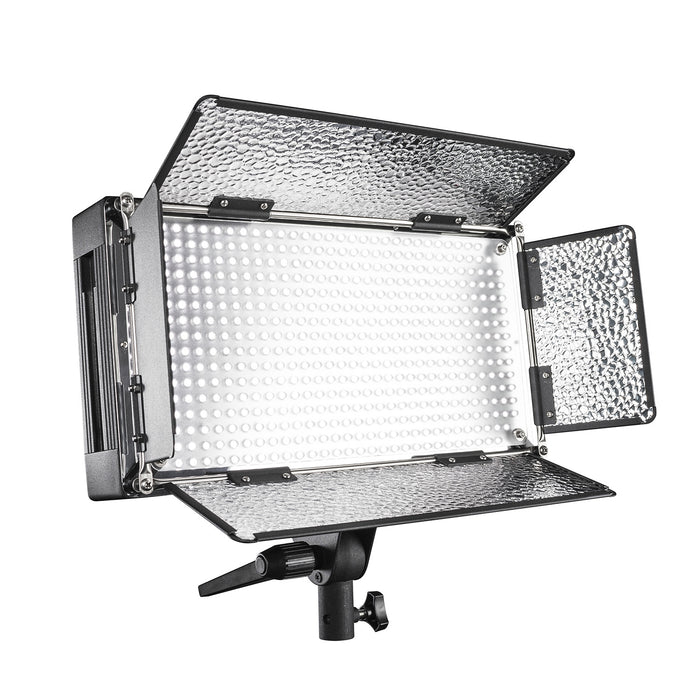 LED 500 Luce a pannello 30 W, versione diurna, con robusto alloggiamento in metallo + staffa, potente illuminazione da studio