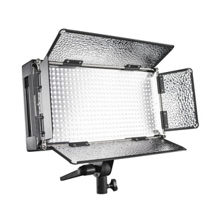 LED 500 Luce a pannello 30 W, versione diurna, con robusto alloggiamento in metallo + staffa, potente illuminazione da studio