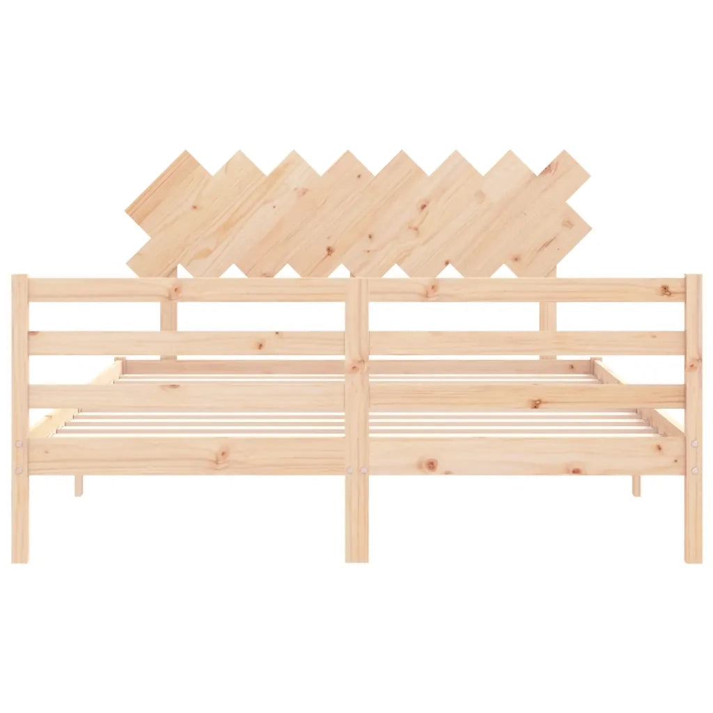 Giroletto con Testiera-Struttura Letto con testiera 160x200 cm in Legno Massello 265834