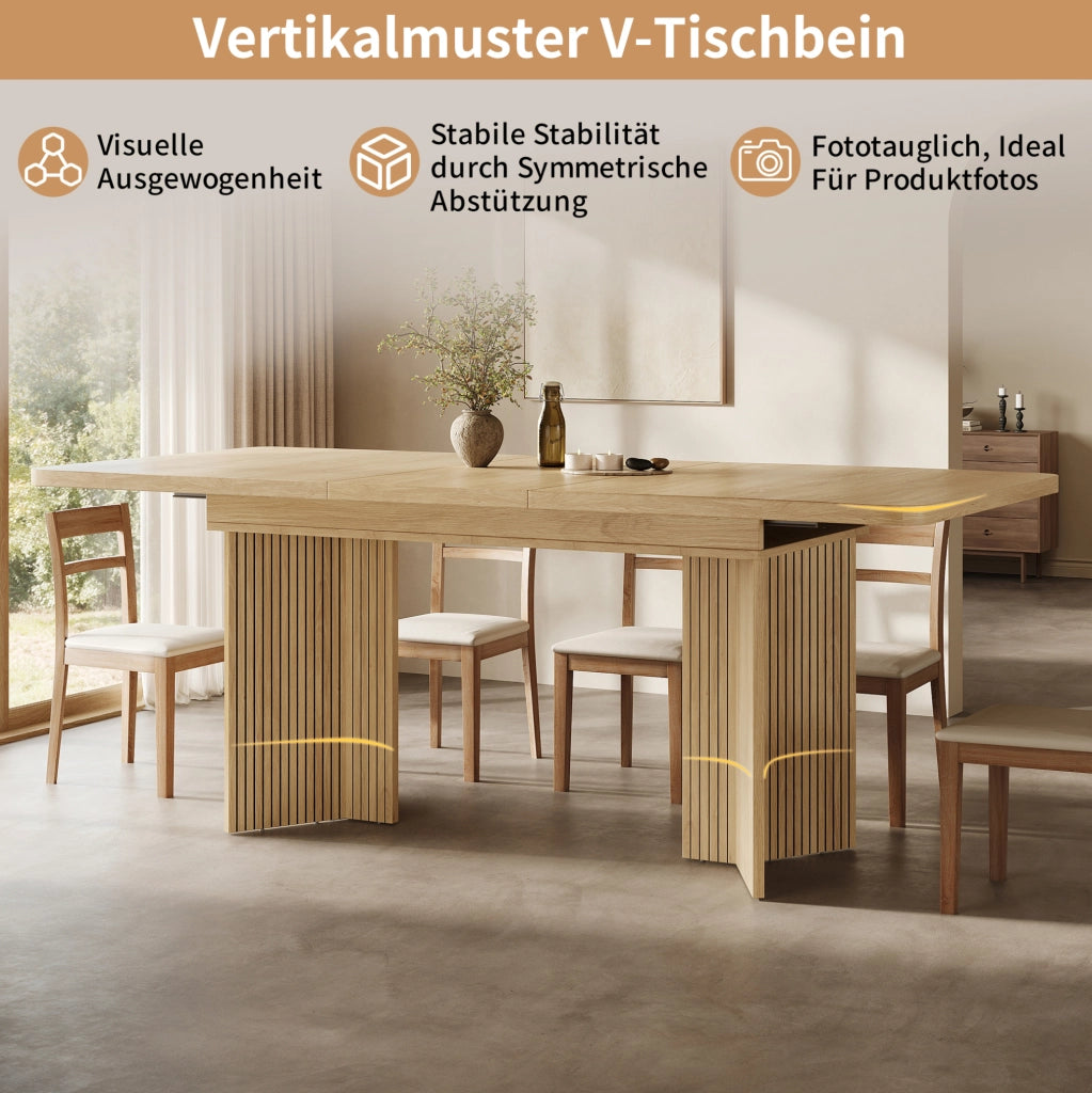 Tavolo da pranzo allungabile 120-160x80 cm in MDF