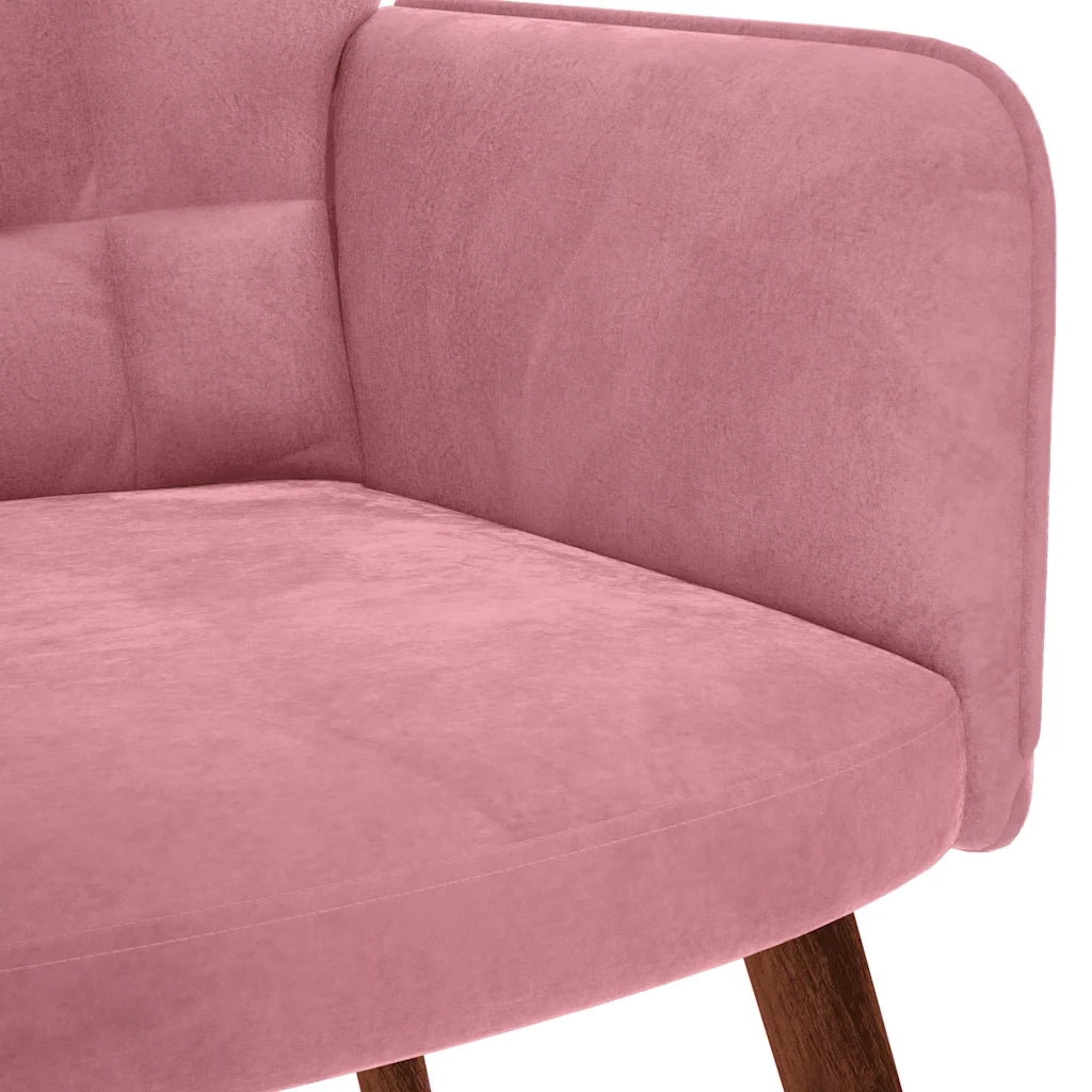 Poltrona | Sedia Relax Rosa in Velluto