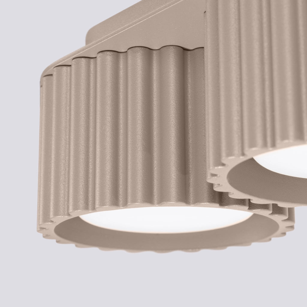 Plafoniera ovale 21 cm taupe, 2xGX53 VISTAO Pure Lume
