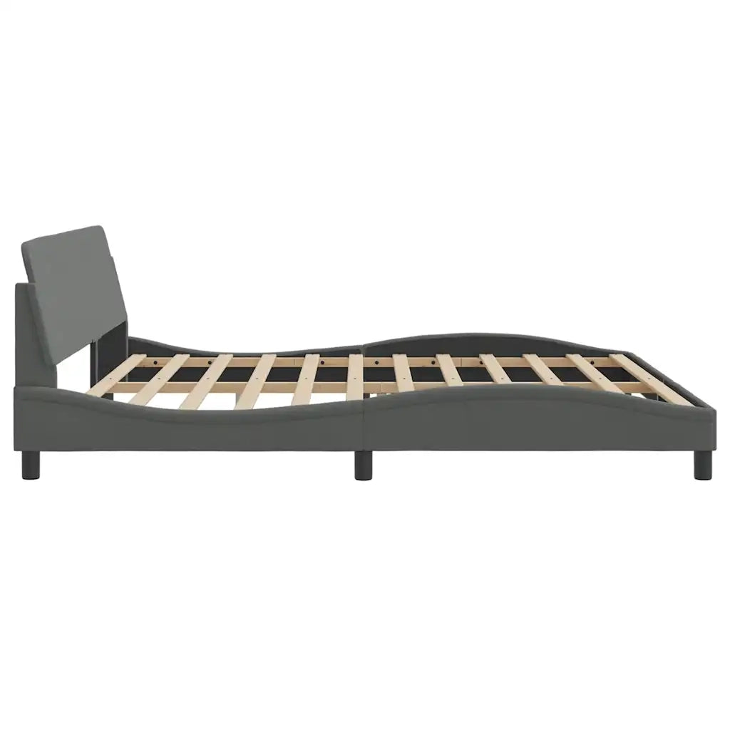 Giroletto-Struttura Letto Dover Grigio Scuro 200x200 cm Tessuto