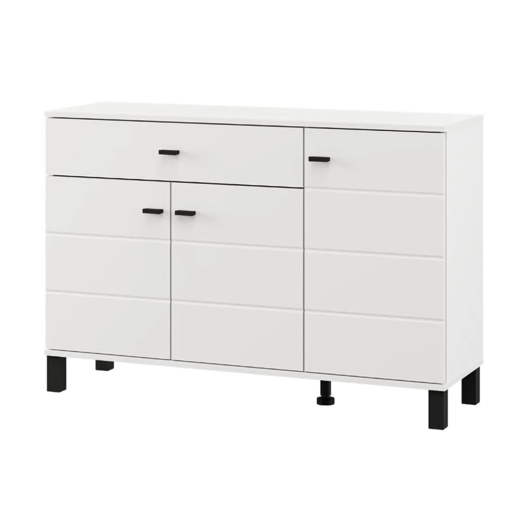 Madia Uyuni, Credenza 3 Ripiani, 116x35x78h cm Bianco