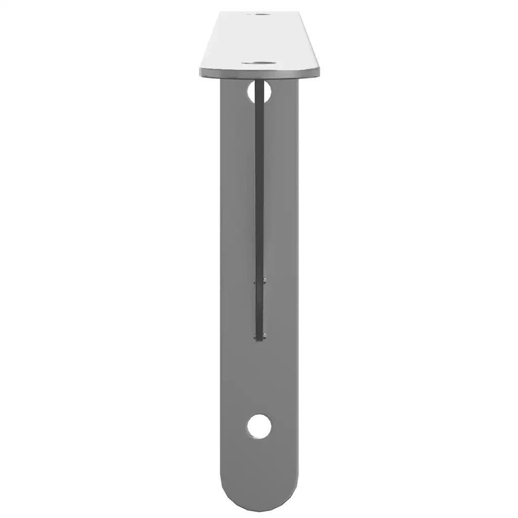 Staffe per Mensola 4 pz 30x2,5x15,5 cm in Acciaio Inox Argento 30299