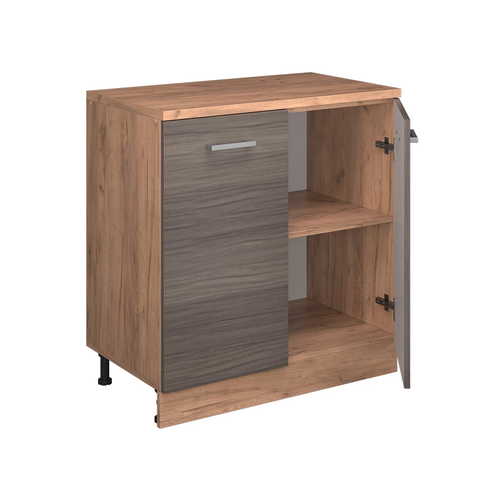 Mobile per mansarda Rion Grigio nobile/Rovere dorato 80 x 83.8 cm senza inclinazione con 2 ante Vicco