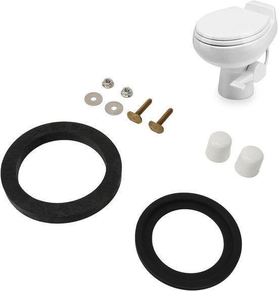 Set di sigillatura per toilette di caravan con materiale di fissaggio - Adatto per Dometic 300 310 320 - Prevenire le perdite - Facile da installare