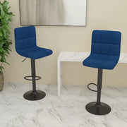 Sgabelli da Bar 2 pz Blu in Tessuto cod mxl 63528