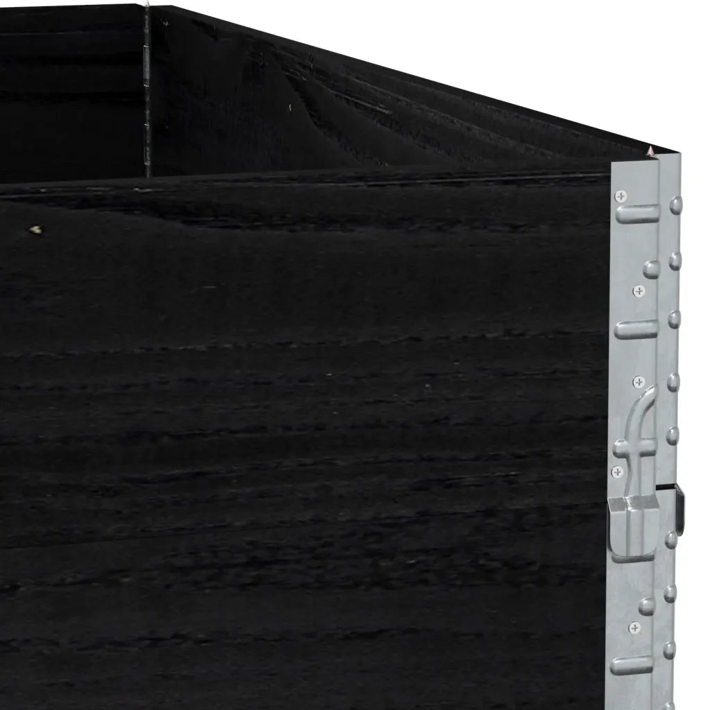 Paretali per Pallet 2 pz Neri 100x100cm Legno Massello di Pino CFW4492596