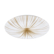 Plafoniera Contemporanea Nieves 1 Acciaio Bianco 7 Luci Led Integrato 4,4W