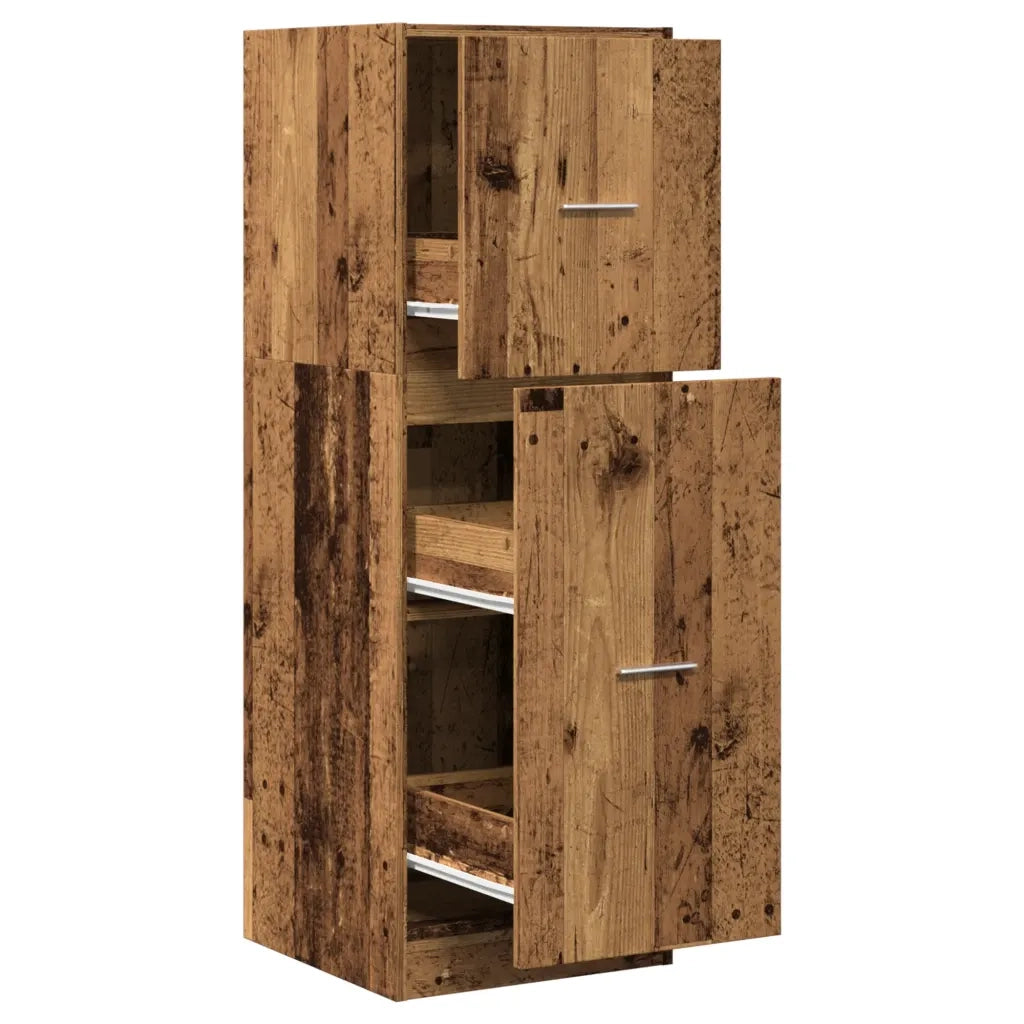 vidaXL Armadietto da Farmacia Legno Vecchio 40x41x118 cm in Truciolato