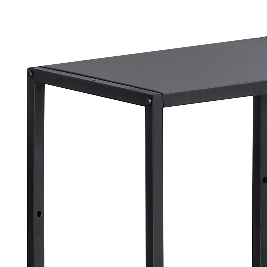 Set Nostened di 4 Mensole da Muro 28 x 28 x 20 cm in Acciaio - Nero [en.casa]