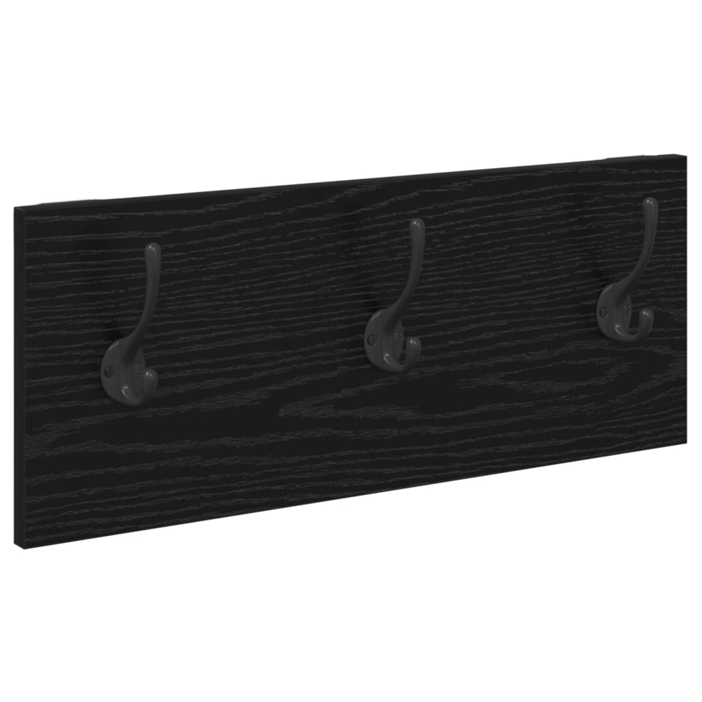Set di Arredamento per Corridoio 4 Pezzi in Legno Nero Impregnato