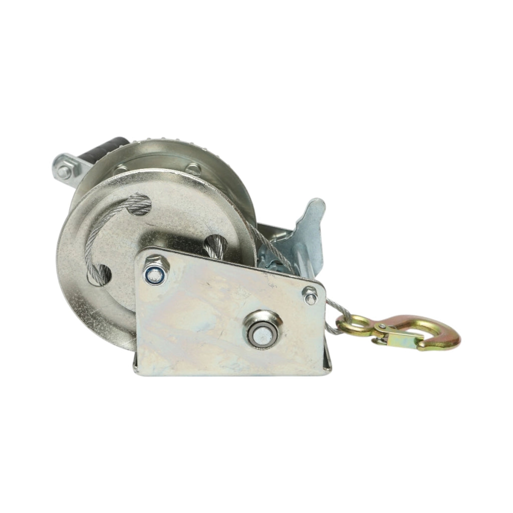 Verricello manuale da 540 kg con cavo in acciaio da 4,5 mm x 8 m, rapporto di trasmissione 4:1 Breckner Germany