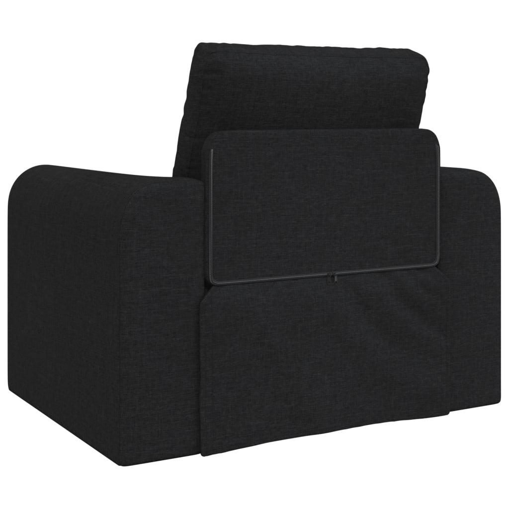 Divano Letto 2-in-1 Nero 98x71x83 cm in Tessuto