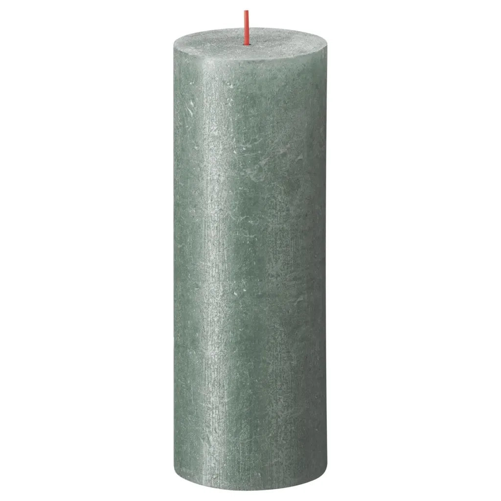 Bolsius Candele Pilastro Rustiche Shimmer 4 pz 190x68 mm Blu Ossido 440895
