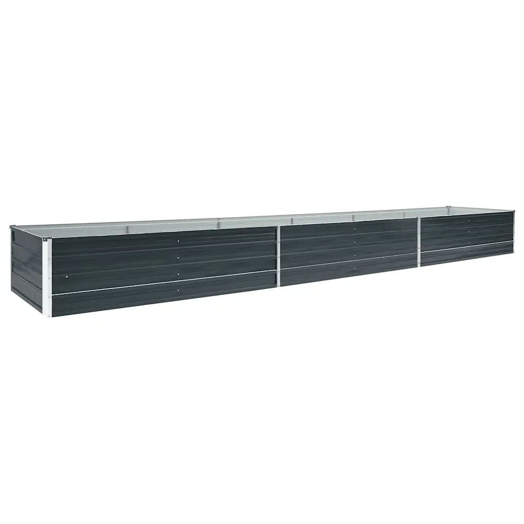 Letto Rialzato in Acciaio Zincato 480x80x45 cm Antracite 47067