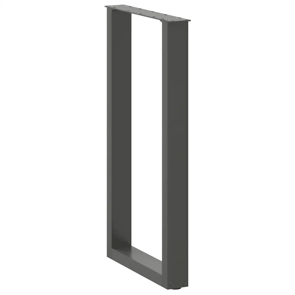 Gambe per tavolo da bar a forma di U 2 pz Antracite 40x(90-91) cm Acciaio 4013218