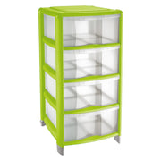 CASSETTIERA ALTA colore trasparente/lime  - TONTARELLI