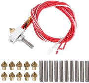 Kit di sostituzione di testa di stampante 3D compatibile con MK8/i3/Anet A8 - Hot-end 40W con stantuffo da 10 pezzi 30mm - Bocca 0,4mm - Verifica la compatibilità con il tuo modello