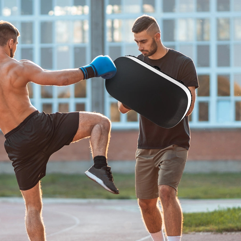Colpitore Boxe Muay Thai Imbottito Braccio ¨C zephmum ¨C Nero PU EPE 38x20x18 cm