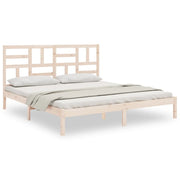 Letto matrimoniale | Letto per adulti | Giroletto senza Materasso in Legno Massello 200x200 cm