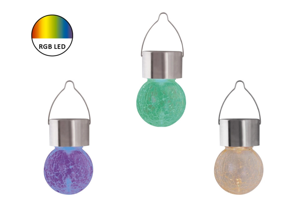 Lampada solare LED RGB Yola cromo satinato Rabalux