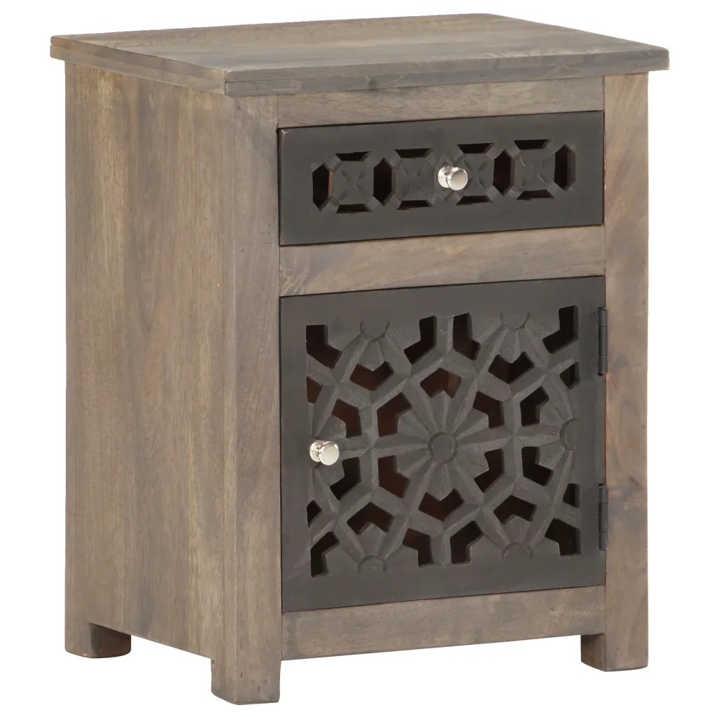 Comodino 40x30x50 cm in Legno Massello di Mango cod mxl 30196