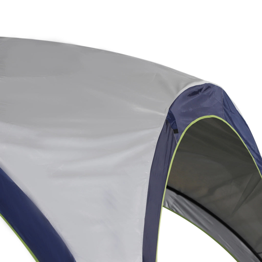 Gazebo da giardino ¨C Zephmum ¨C Poliestere crema e blu 4x4x2.5m
