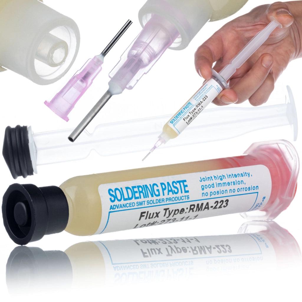 Topnik Flux per Saldatura RMA-223 con Pistone e Ago – Alta Qualità, No Clean, 10cc | Precisione e Facilità d'Uso