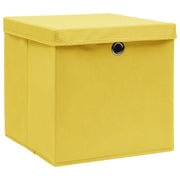 Contenitori con Coperchi 10 pz 28x28x28 cm Giallo CFW5266341