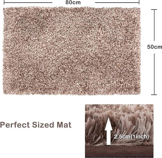 Matte anti-slip per bagno, tappeto per bagno in microfibra alta densità, lavabile in lavatrice, con microfibre idroassorbenti morbide, per vasca da bagno, doccia e bagno