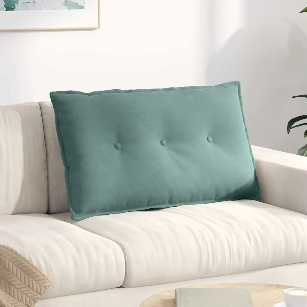 Cuscino per Schiena Verde Mare 80 x 50 cm Tessuto in Cords