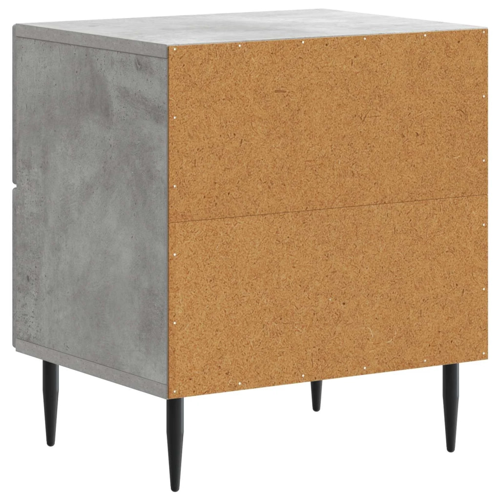 Armadio da Notte 2 pcs Grigio Cemento 43 x 34,5 x 47,5 cm 894762