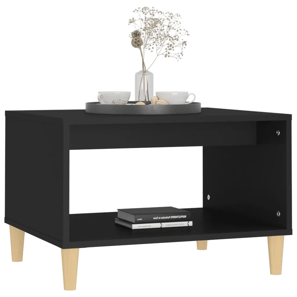 Tavolino da Salotto Nero 60x50x40 cm in Legno Multistrato 812673