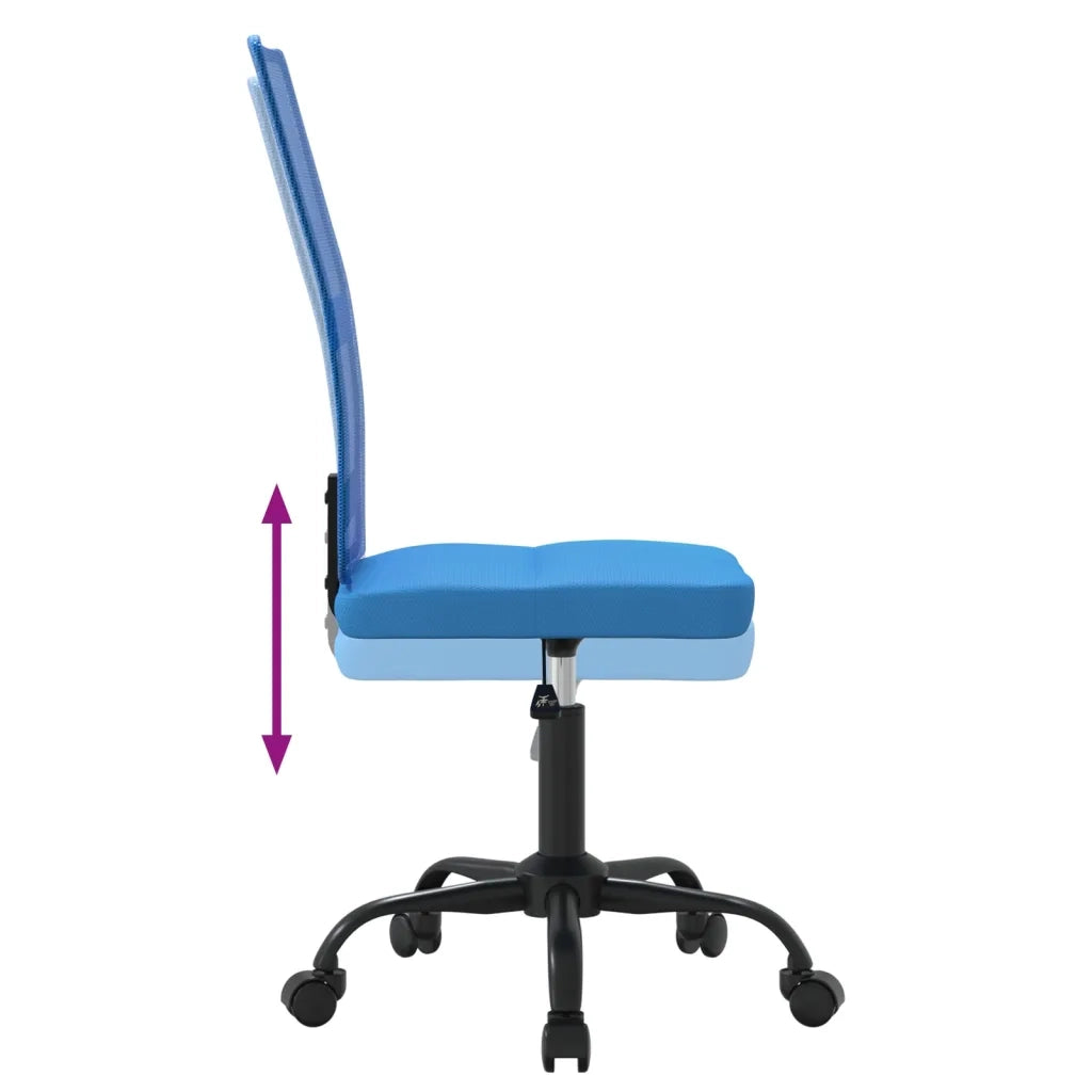 vidaXL Sedia da Ufficio Altezza Regolabile Blu in Tessuto a Rete