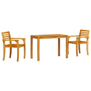 Set da Pranzo per Giardino 3 pz | Set Salotto da Giardino Marrone