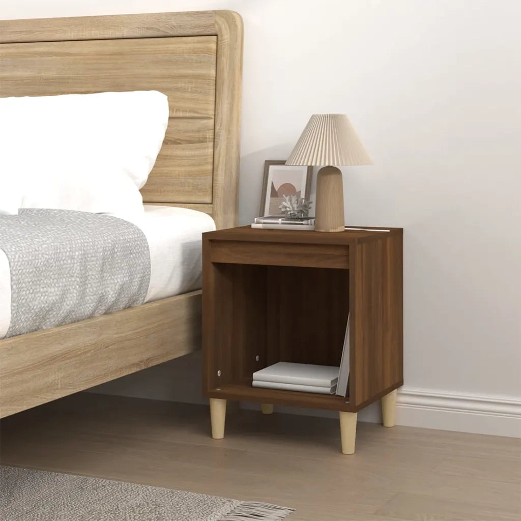 Comodino | Armadio da Notte | Mobiletto da notte Rovere Marrone 40x35x50 cm