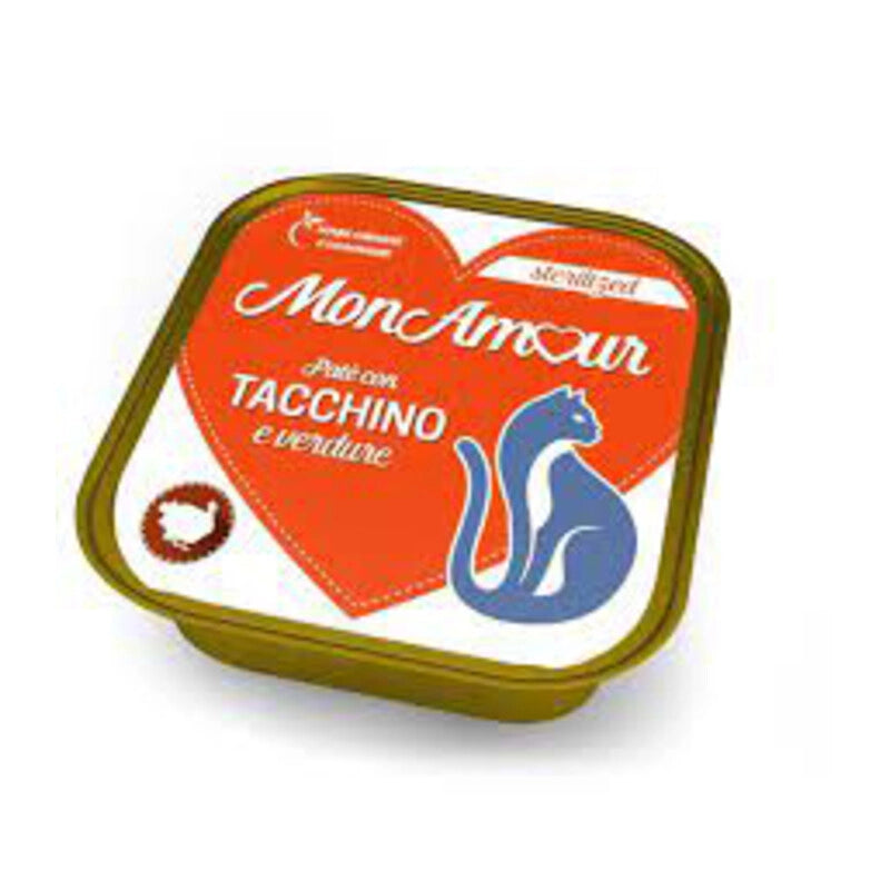 CIBO GATTO MONAMOUR 100 G STERILIZED TACCH VERD- 34,0 pz