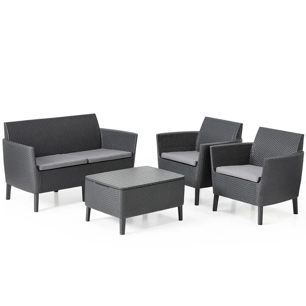 Keter Set Divani da Giardino 8 pz Salemo Grafite 236629 419999