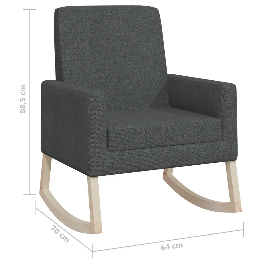 Sedia a Dondolo Grigio Scuro in Tessuto cod mxl 44163