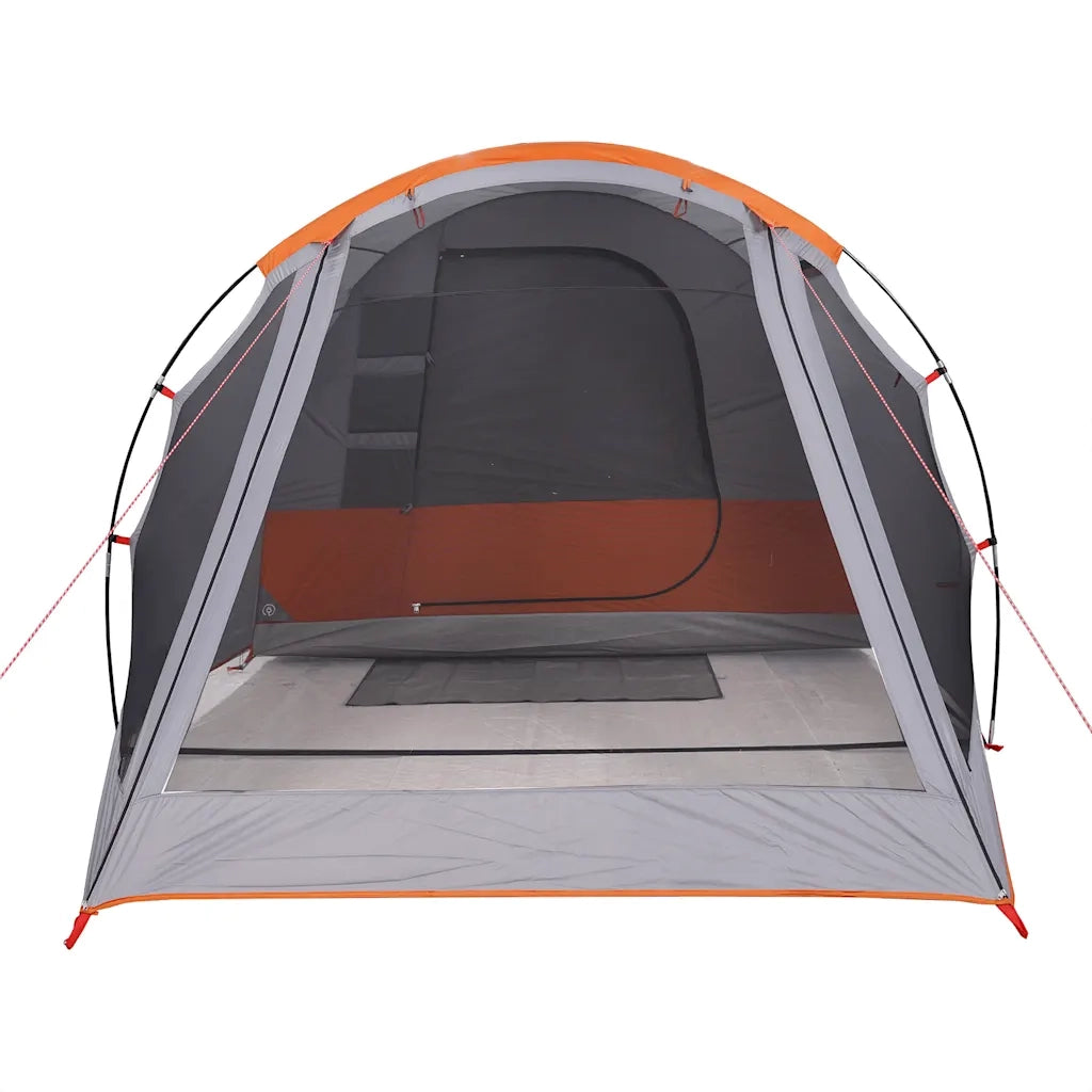 Tenda da Campeggio a Tunnel per 4 Persone Grigia Impermeabile 94745