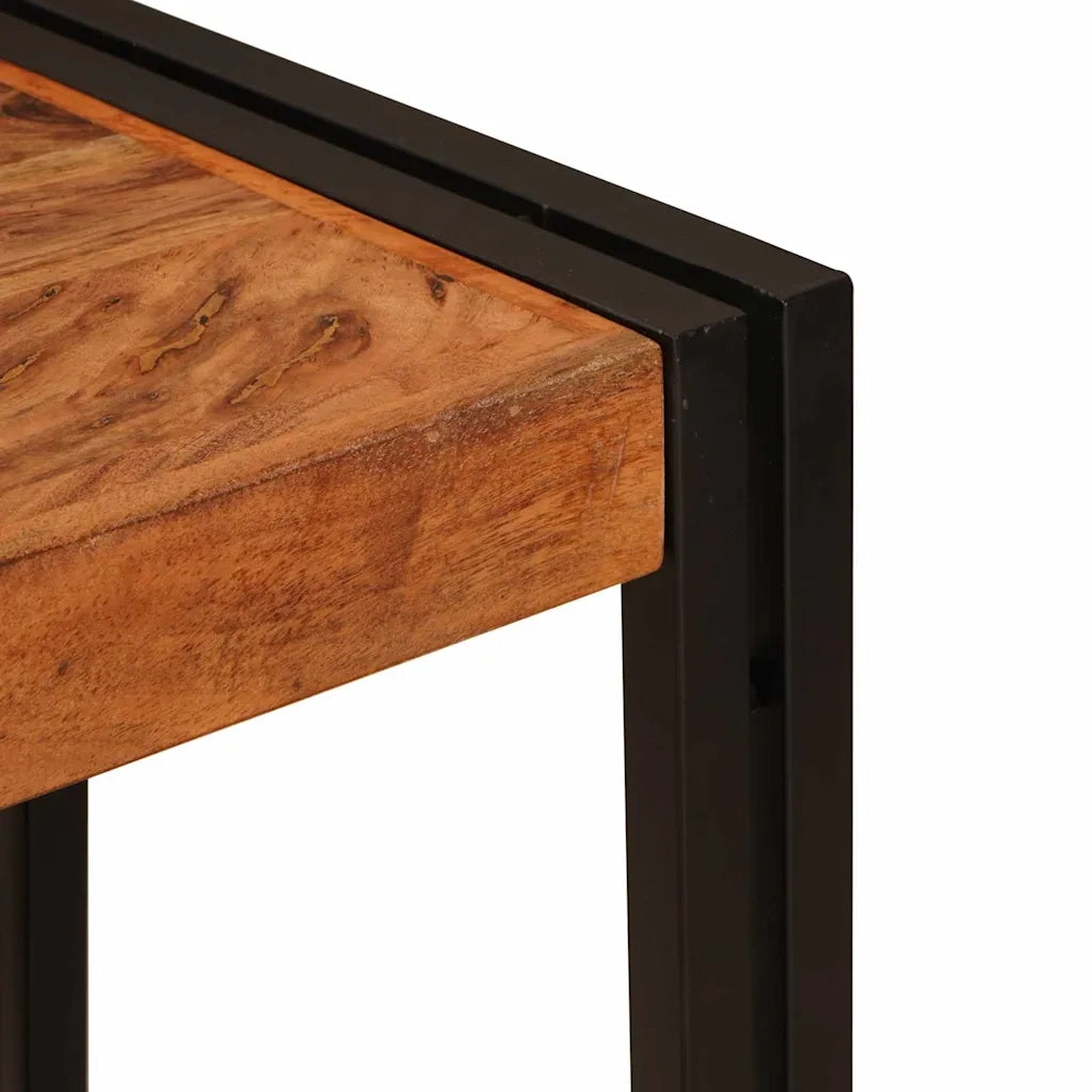 vidaXL Tavolo consolle 90 x 33 x 75 cm legno massello di acacia