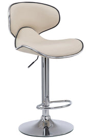 Sgabello Las Vegas V2 in similpelle crema,cromo