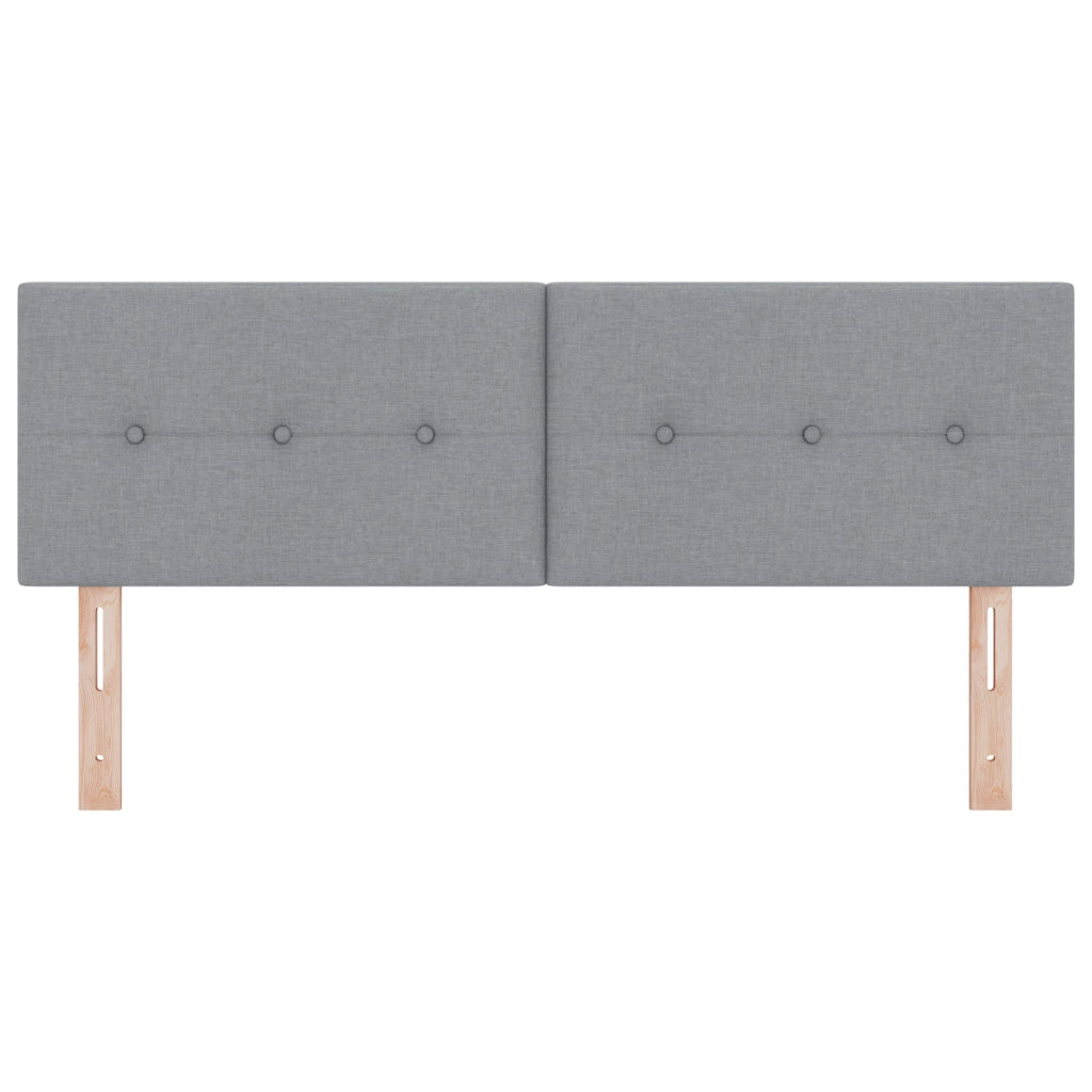 Testata LED  con bottoni, tessuto grigio chiaro, 80 cm