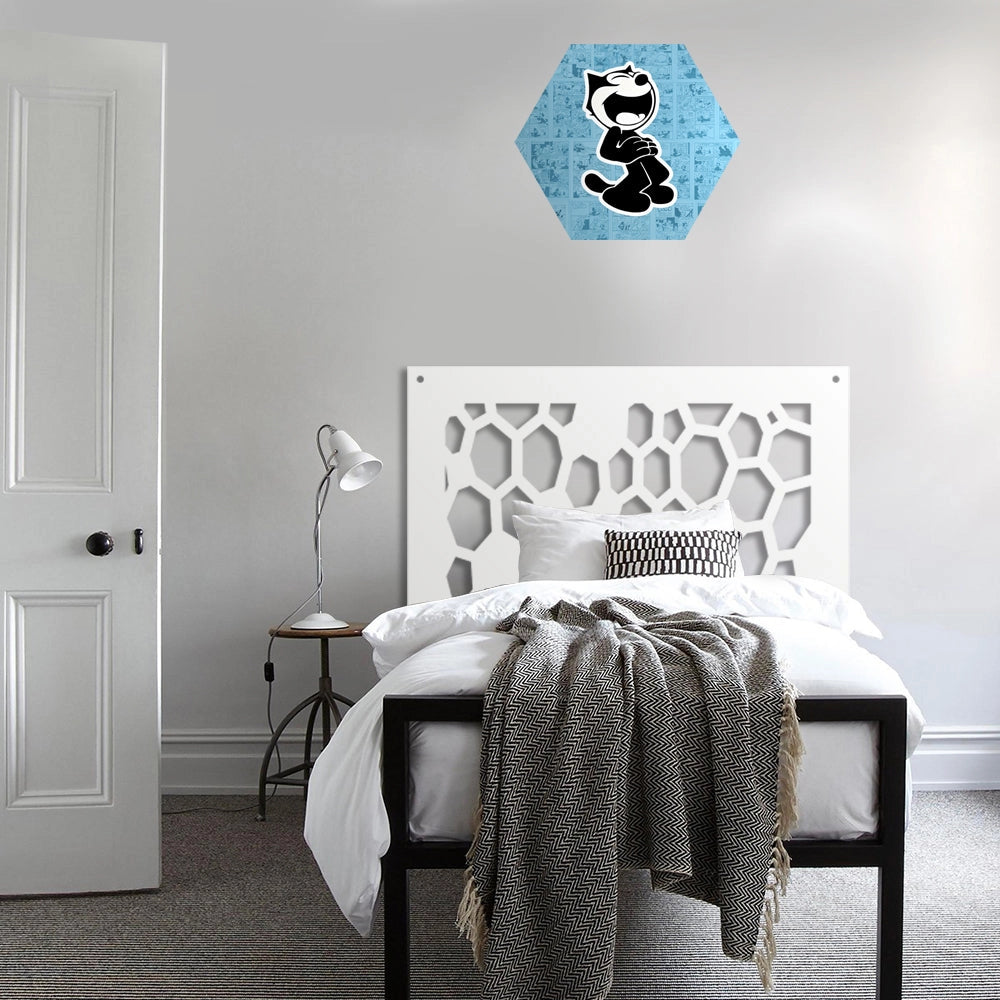 ALVEARE - Pannello in PVC traforato - Parasole Misura: 73x73 cm, Colore: bianco